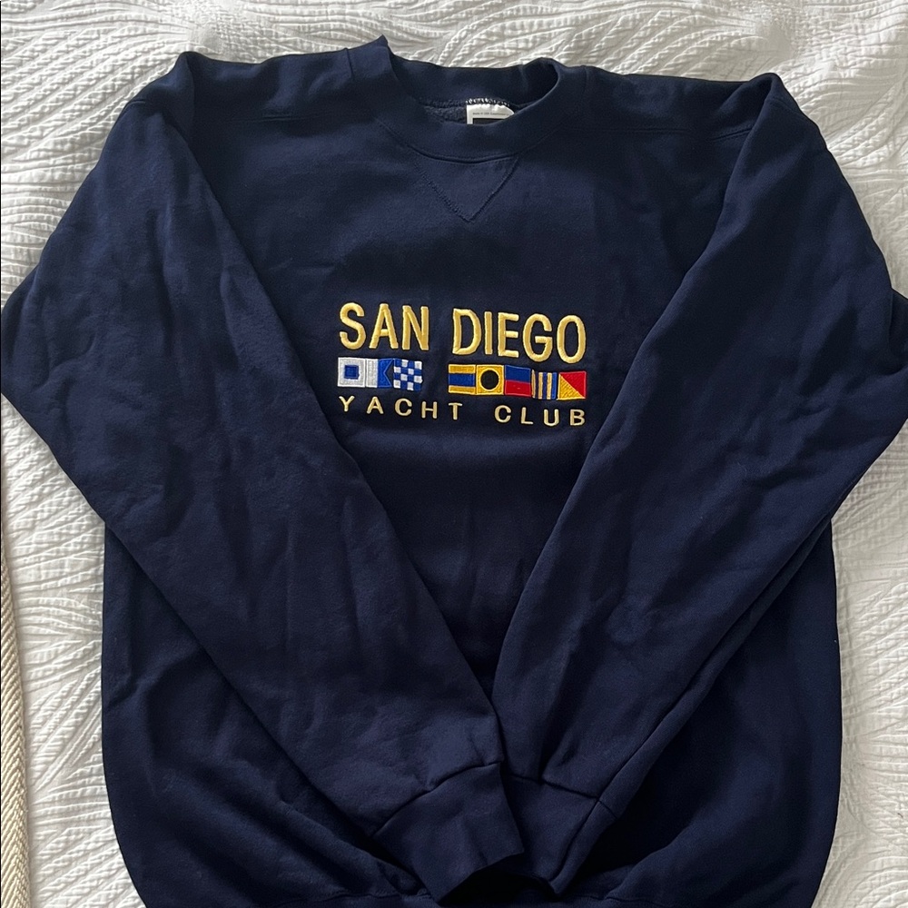 San Diego Yacht Club Embroidered Crewneck Sweater
